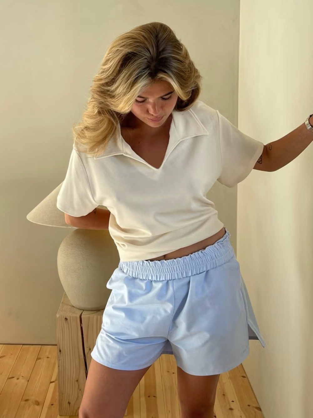 Djerf Avenue Blue Breezy Shorts